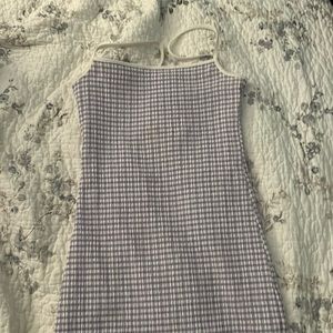 Aritzia Wilfred Jazz Dress (Gingham dress) Purple